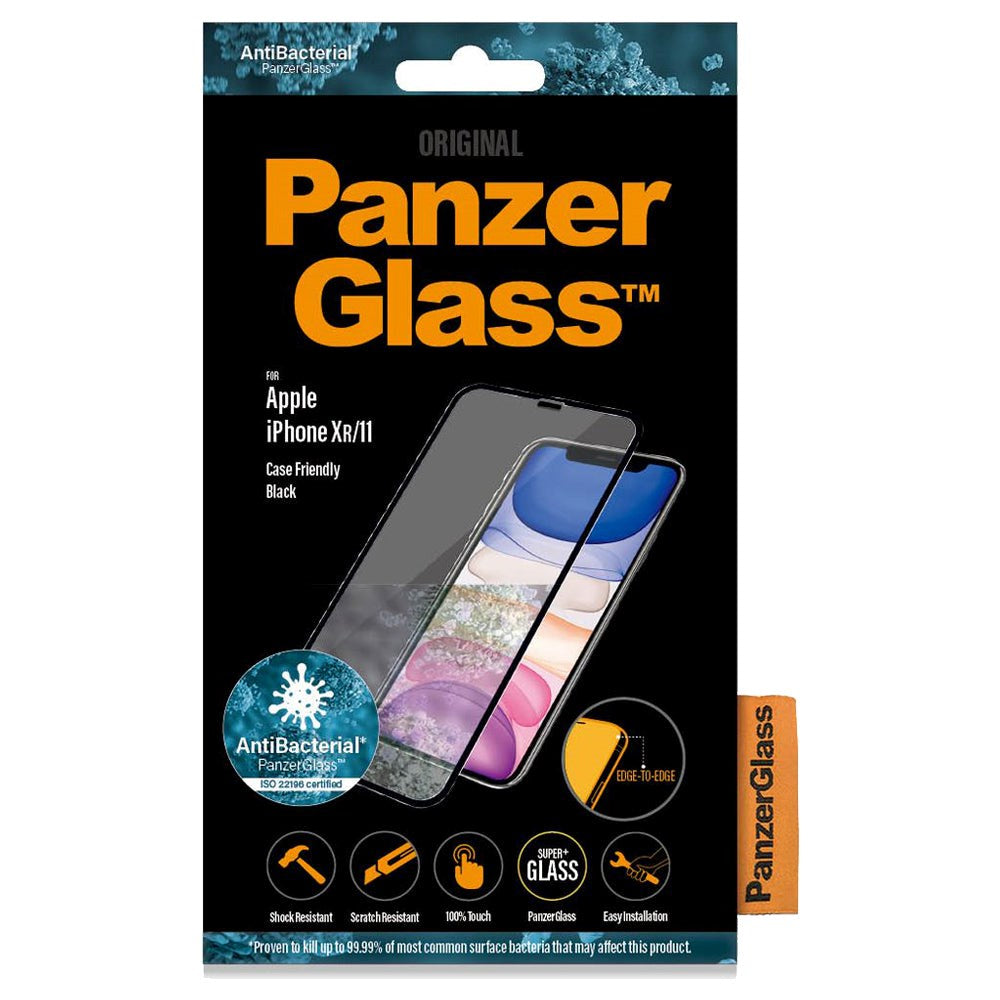 iPhone 11 / XR PanzerGlass Edge-To-Edge Skærmbeskyttelse - Case Friendly - Sort