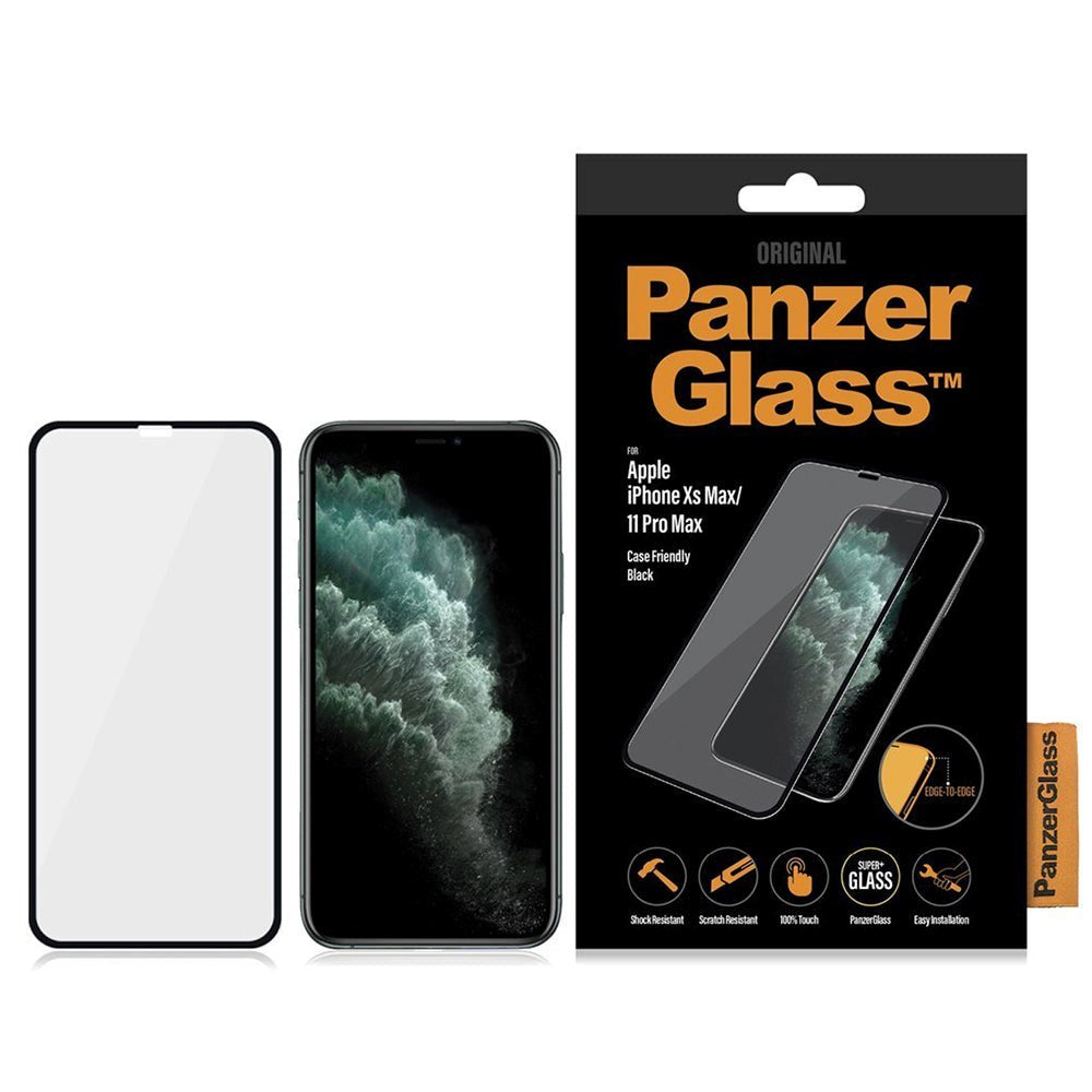 iPhone 11 Pro Max / Xs Max PanzerGlass Edge-To-Edge Skærmbeskyttelse - Case Friendly - Sort