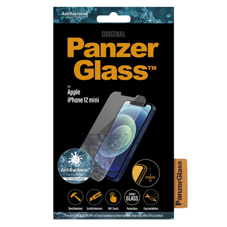 iPhone 12 Mini PanzerGlass AntiBacterial Standard Fit Skærmbeskyttelse - Gennemsigtig