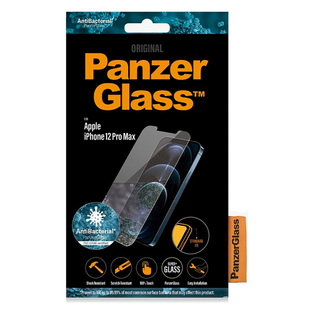 iPhone 12 Pro Max PanzerGlass Standard Fit AntiBacterial - Skærmbeskyttelse - Gennemsigtig