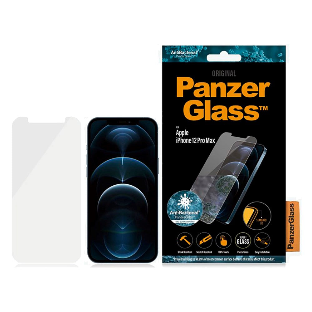 iPhone 12 Pro Max PanzerGlass Standard Fit AntiBacterial - Skærmbeskyttelse - Gennemsigtig