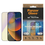 iPhone 14 Pro Max PanzerGlass AntiBacterial Ultra Wide Fit Skærmbeskyttelsesglas - Easy Aligner - Anti-Blue Light - Diamond Strength