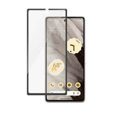 Google Pixel 7A PanzerGlass Ultra Wide Fit Skærmbeskyttelsesglas - Platinum Strength - Sort Kant