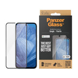 Google Pixel 8a PanzerGlass Ultra Wide Fit Skærmbeskyttelsesglas - Platinum Strength - Sort Kant