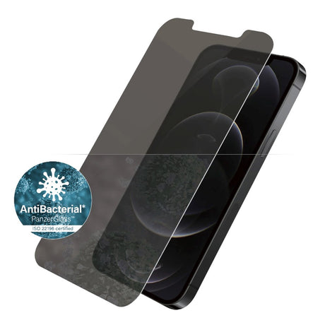 PanzerGlass iPhone 12 / 12 Pro AntiBacterial Standard Fit Skærmbeskyttelse - Privacy Glass - Gennemsigtig