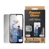 Samsung Galaxy A25 (5G) PanzerGlass Ultra Wide Fit Re:fresh Beskyttelsesglas m. EasyAligner - Privacy - Platinum Strength - Gennemsigtig / Sort Kant