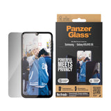 Samsung Galaxy A15 / A15 (5G) PanzerGlass Ultra Wide Fit Re:fresh Beskyttelsesglas m. EasyAligner - Privacy - Platinum Strength - Gennemsigtig / Sort Kant