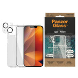 iPhone 14 PanzerGlass 3-i-1 Bundle m. EasyAligner - Skærmbeskyttelse (UWF) / Bagsidecover / Kamerabeskyttelse - Gennemsigtig