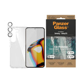 Samsung Galaxy S23 PanzerGlass 3-i-1 Bundle m. EasyAligner - Skærmbeskyttelse (UWF) / Bagsidecover / Kamerabeskyttelse - Gennemsigtig