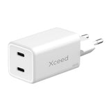 Xceed 65W GaN Multifunktionel Vægoplader - 2 x USB-C - Hvid