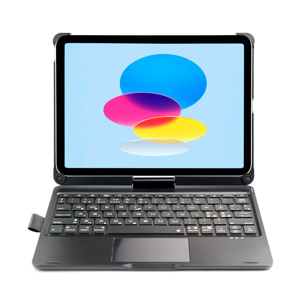 iPad 10.2" (2021 / 2020 / 2019), Air (2019) & Pro 10.5 - Xceed CoverKey 2.0 Wireless Keyboard Dansk m. Case (ICK-06-SC) - Black - (DEMO)