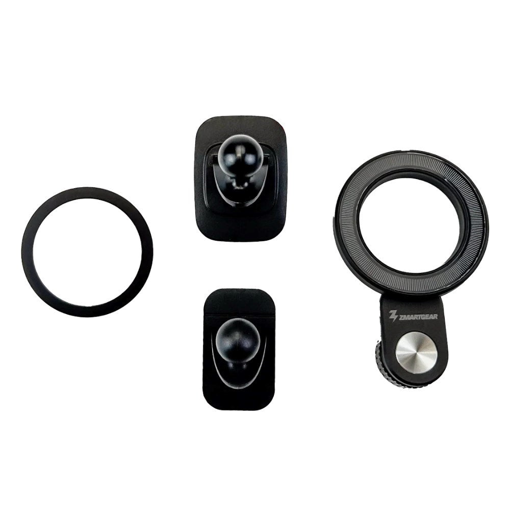 Zmartgear Mobilholder til Bil m. Trådløs Opladning - Instrumentbræt - MagSafe Kompatibel - Sort