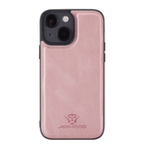 iPhone 13 Læderbetrukket Bagside Cover m. Pung - Pink