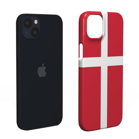 EIDERWOOD iPhone 14 Hård Plastik Bagside Cover - Danmarks Flag