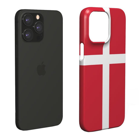 EIDERWOOD iPhone 14 Pro Hård Plastik Bagside Cover - Danmarks Flag