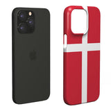 EIDERWOOD iPhone 13 Pro Hård Plastik Bagside Cover - Danmarks Flag