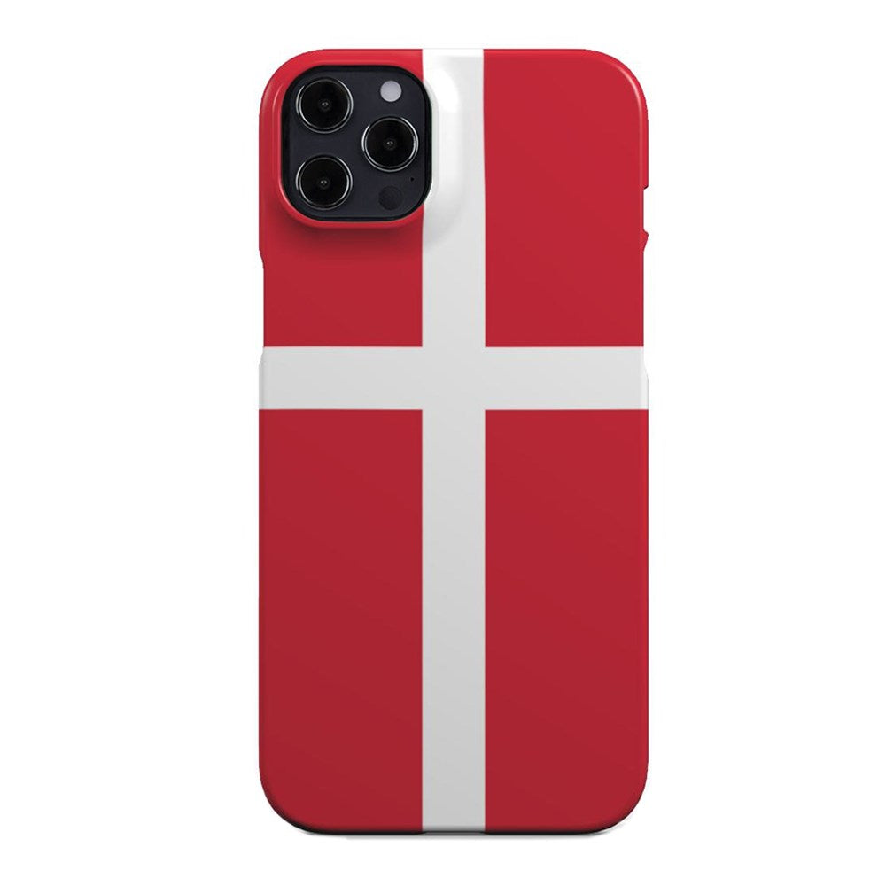 EIDERWOOD iPhone 12 Pro Hård Plastik Bagside Cover - Danmarks Flag