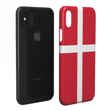 EIDERWOOD iPhone X / Xs Hård Plastik Bagside Cover - Danmarks Flag