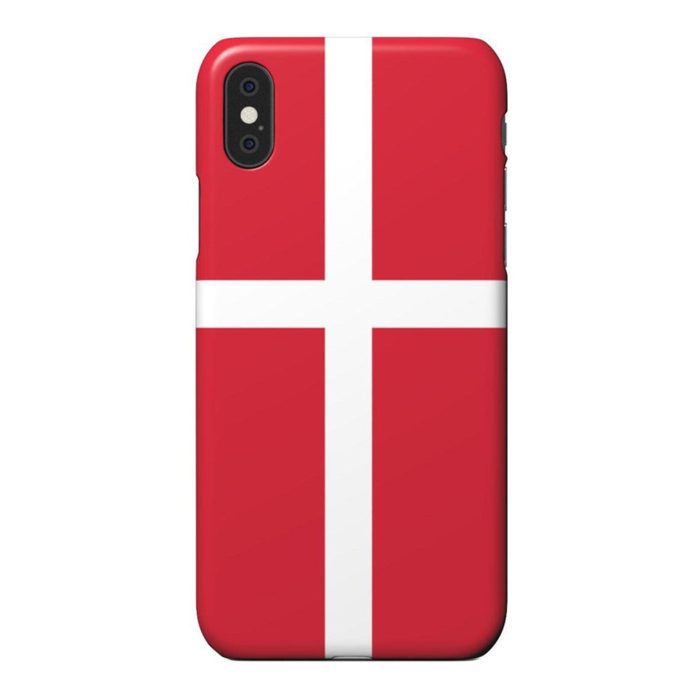 EIDERWOOD iPhone XR Hård Plastik Bagside Cover - Danmarks Flag