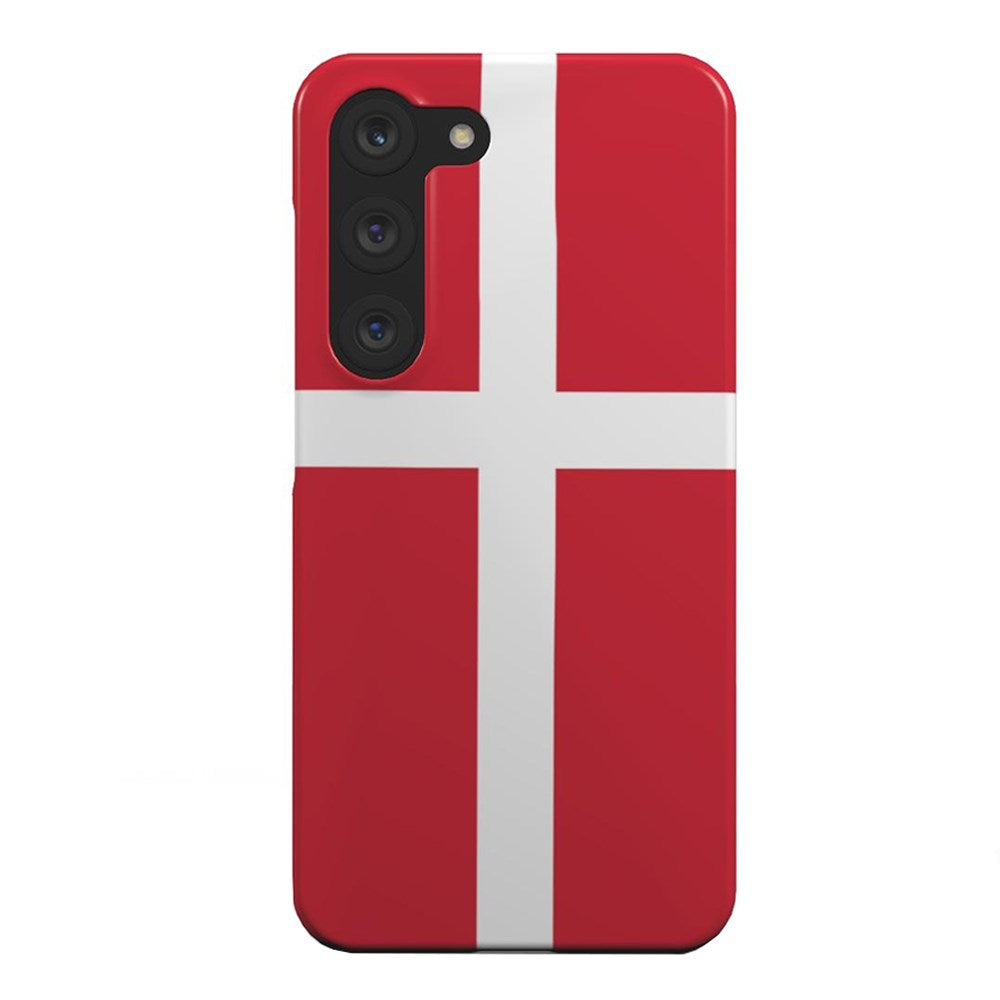 EIDERWOOD Samsung Galaxy S23 Hård Plastik Bagside Cover - Danmarks Flag