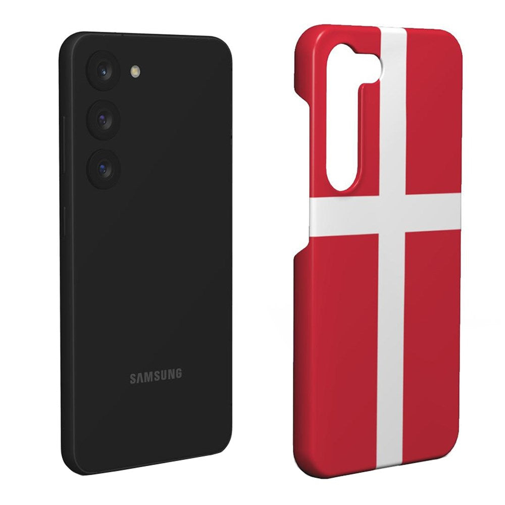 EIDERWOOD Samsung Galaxy S23 Ultra Hård Plastik Bagside Cover - Danmarks Flag