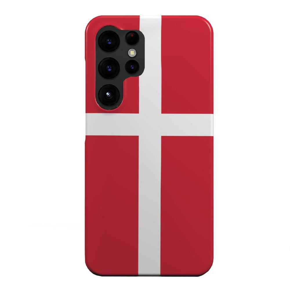 EIDERWOOD Samsung Galaxy S23 Ultra Hård Plastik Bagside Cover - Danmarks Flag