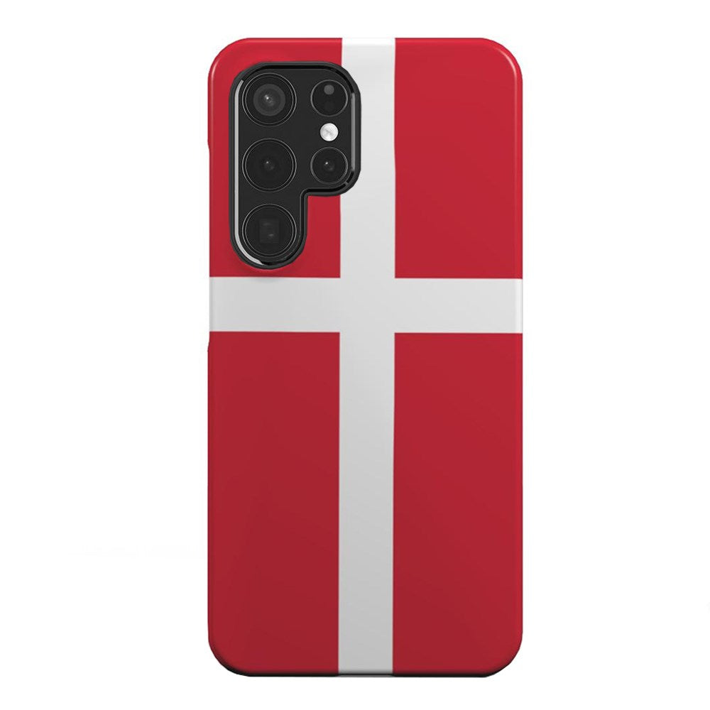 EIDERWOOD Samsung Galaxy S22 Ultra Hård Plastik Bagside Cover - Danmarks Flag