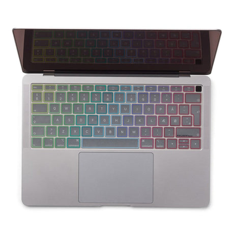 Philbert MacBook Air (A1932) Keyboard Cover m. Dansk Tastatur - Transparent / Rainbow