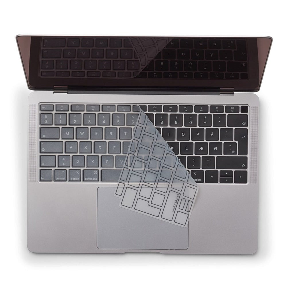 Philbert MacBook Air (A1932) Keyboard Cover m. Dansk Tastatur - Transparent / Black