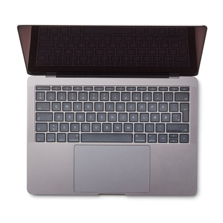 Philbert MacBook  (A1534 / A1708) Keyboard Cover m. Dansk Tastatur - Transparent / Sort