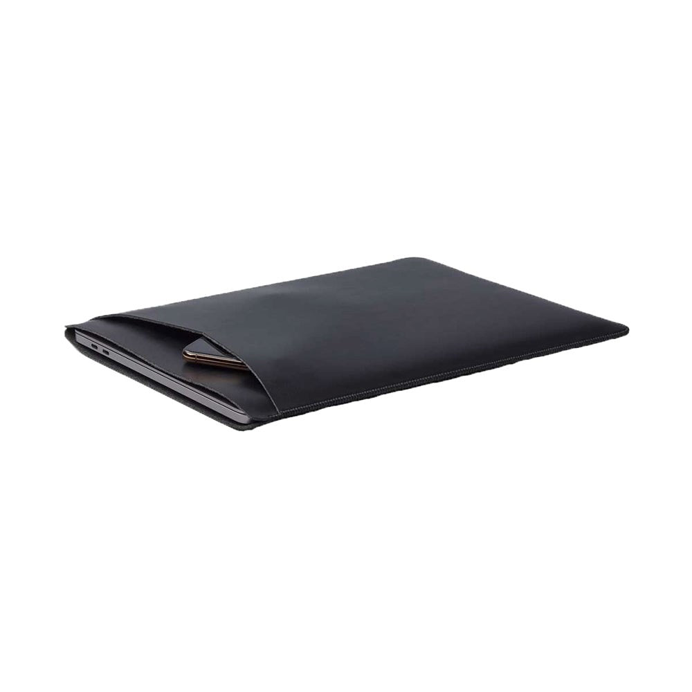 Philbert UltraSlim Vegansk Læder Sleeve m. Strop Til MacBook / Laptop 14" (32,0 x 23,5 x 2 cm) - Sort