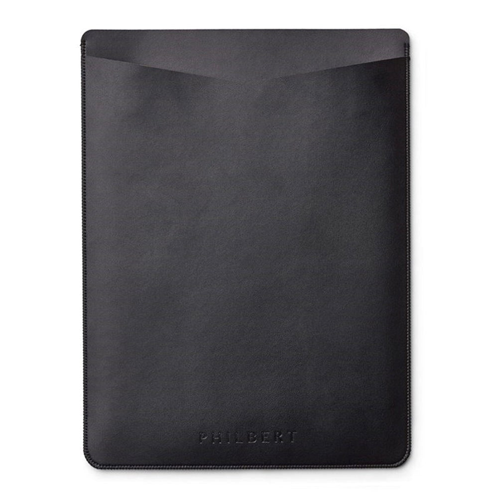 Philbert UltraSlim Vegansk Læder Sleeve m. Strop Til MacBook / Laptop 14" (32,0 x 23,5 x 2 cm) - Sort