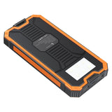 Lippa Solcelle PowerBank 10.000 mAh 10.5W 2 x USB-A - Orange / Sort