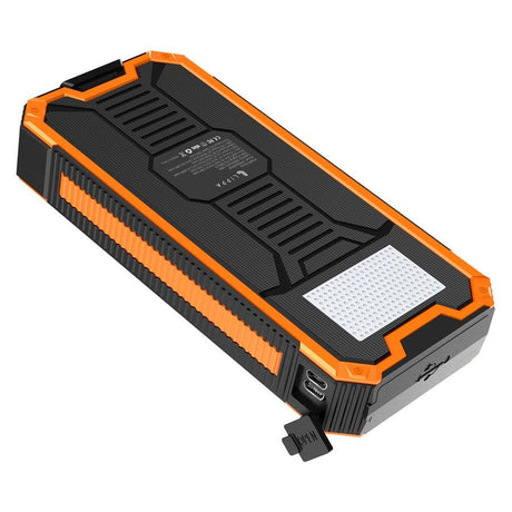 Lippa Solcelle PowerBank 20.000 mAh 20W 3 x USB-A & 1 x USB-C- Sort / Orange - (DEMO)