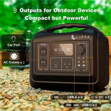 Lippa 1488WH Bærbar Power Station - Sort - (DEMO)