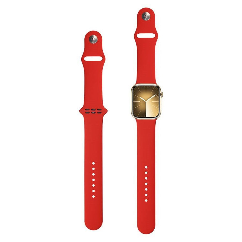 Apple Watch (38/40/SE/41/42mm) Lippa Silikone Rem - Rød