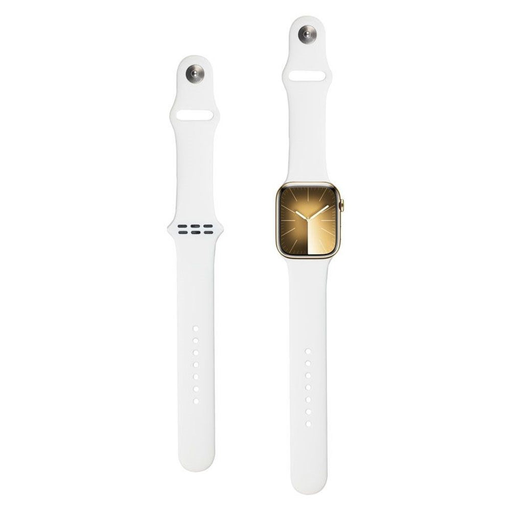 Apple Watch (42/44/SE/45/46/49mm) Lippa Silikone Rem - Hvid