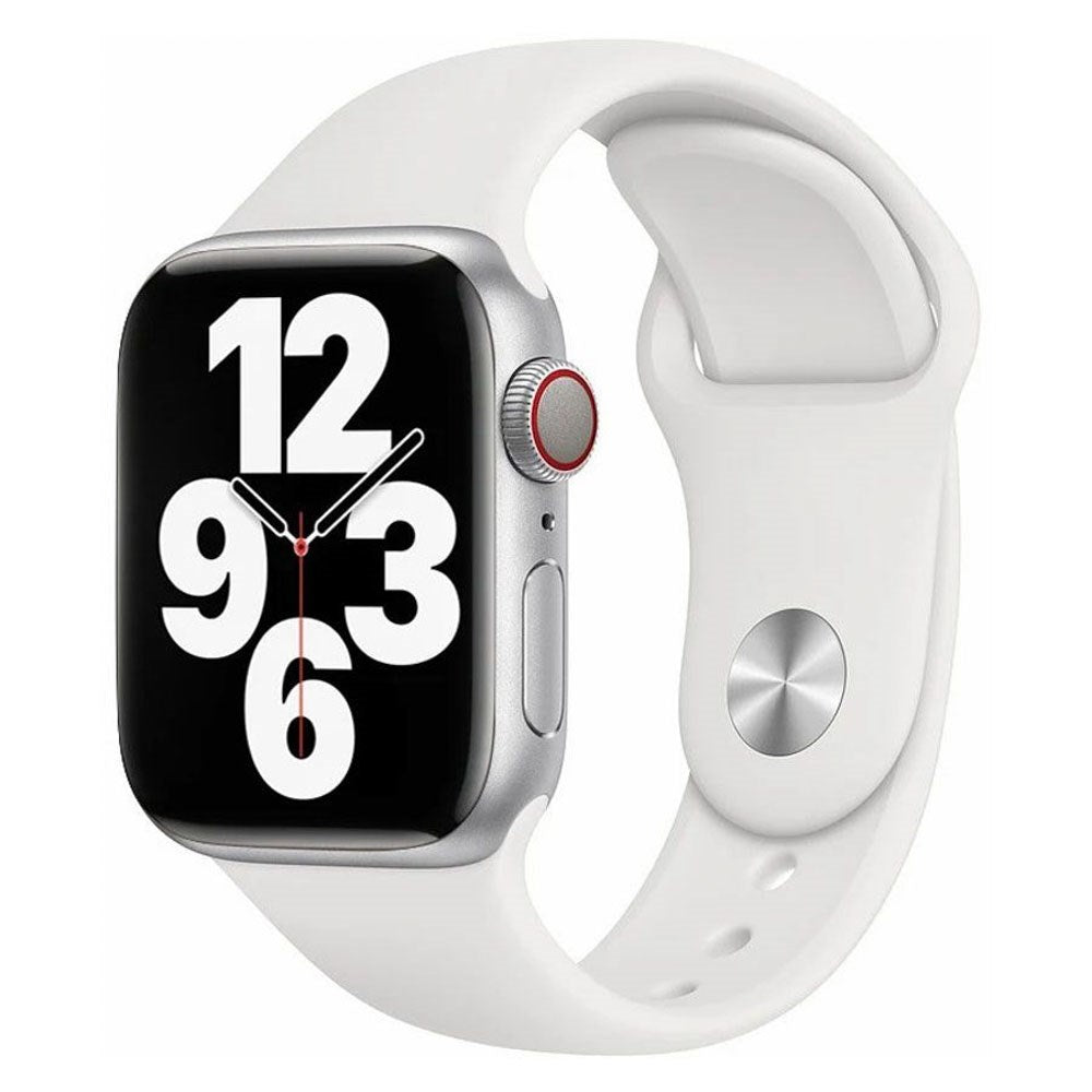 Apple Watch (42/44/SE/45/46/49mm) Lippa Silikone Rem - Hvid