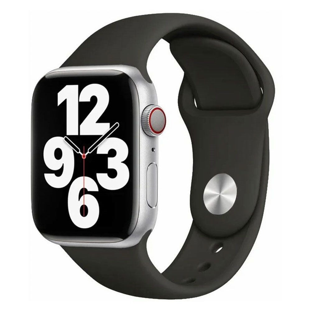 Apple Watch (42/44/SE/45/46/49mm) Lippa Silikone Rem - Mørkegrå