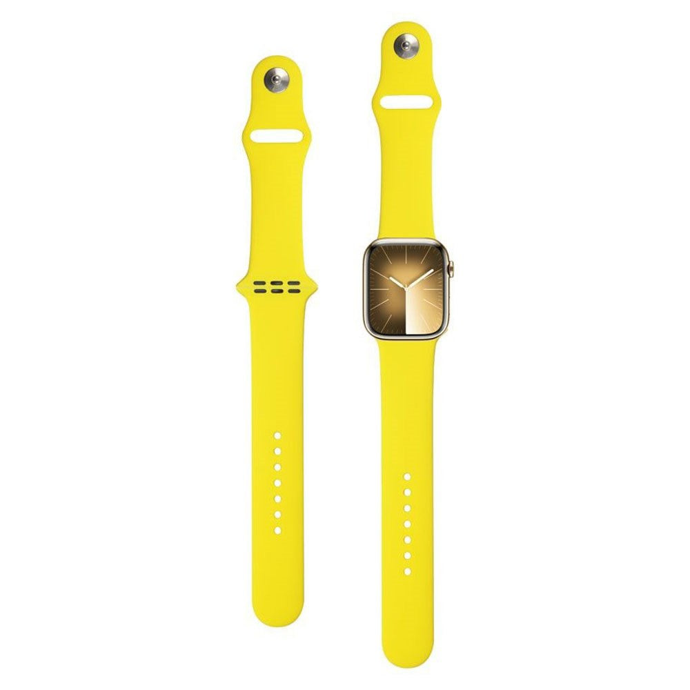 Apple Watch (42/44/SE/45/46/49mm) Lippa Silikone Rem - Gul