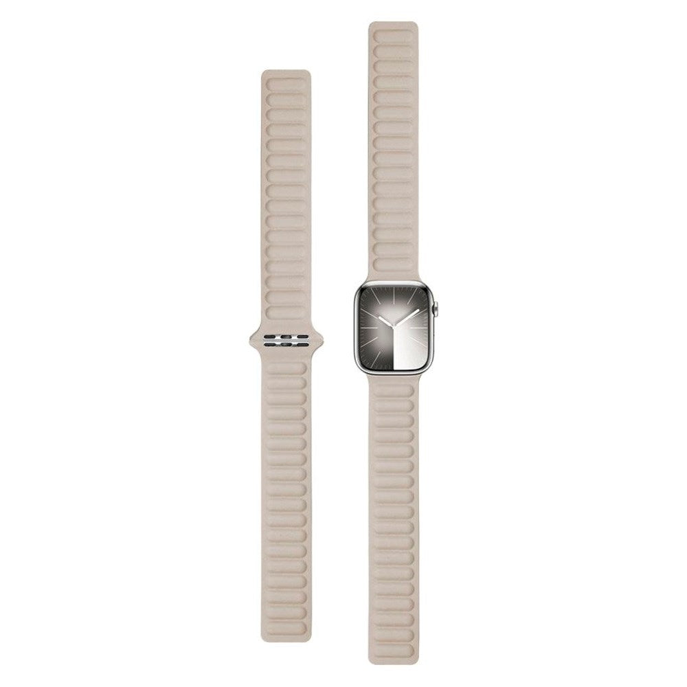 Lippa Apple Watch (38/40/SE/41/42mm) Magnetisk Læder Rem - Beige