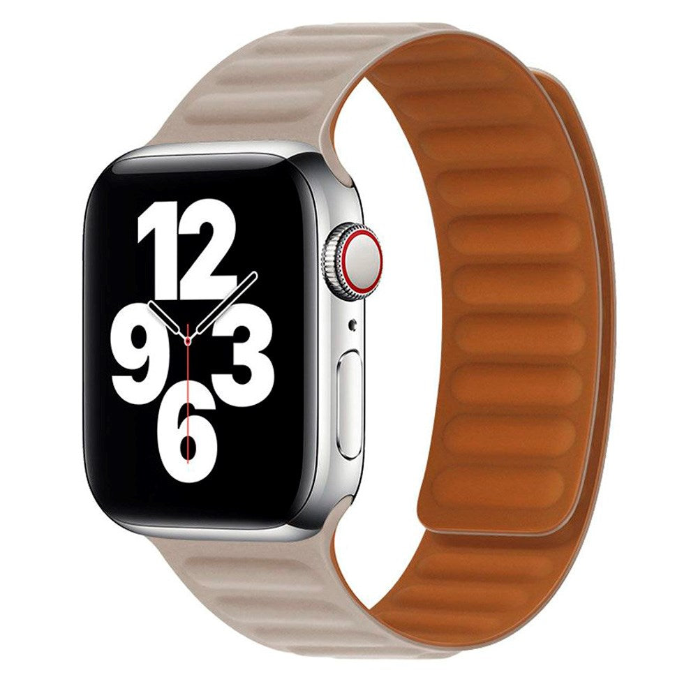 Lippa Apple Watch (38/40/SE/41/42mm) Magnetisk Læder Rem - Beige