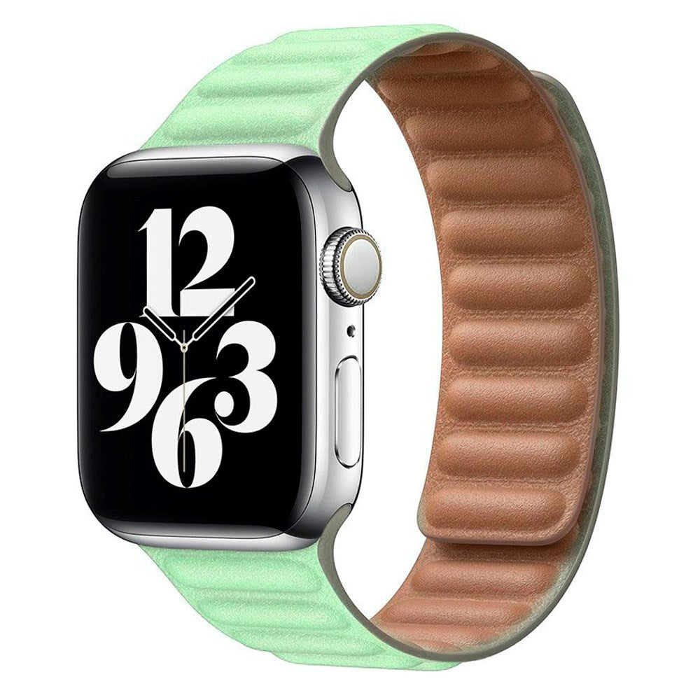 Lippa Apple Watch (38/40/SE/41/42mm) Magnetisk Læder Rem - Turkis