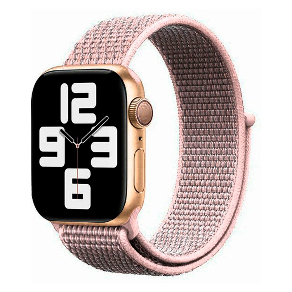 Apple Watch (38/40/SE/41/42mm) Lippa Nylonrem - Rose Gold