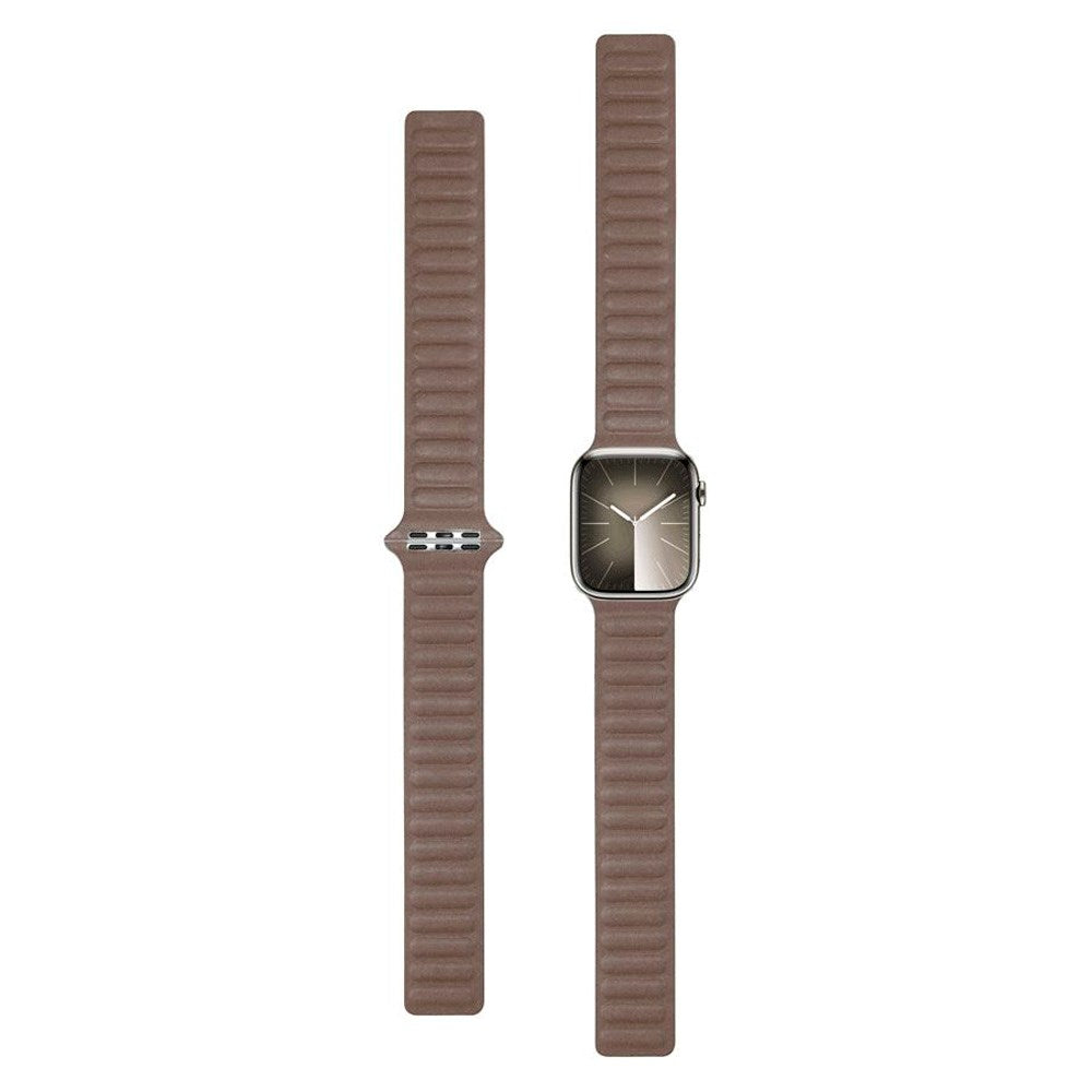 Apple Watch (38/40/SE/41/42mm) Magnetisk Lippa Finewoven Rem - Brun