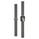 Apple Watch (38/40/SE/41/42mm) Magnetisk Lippa Finewoven Rem - Grå / Taupe