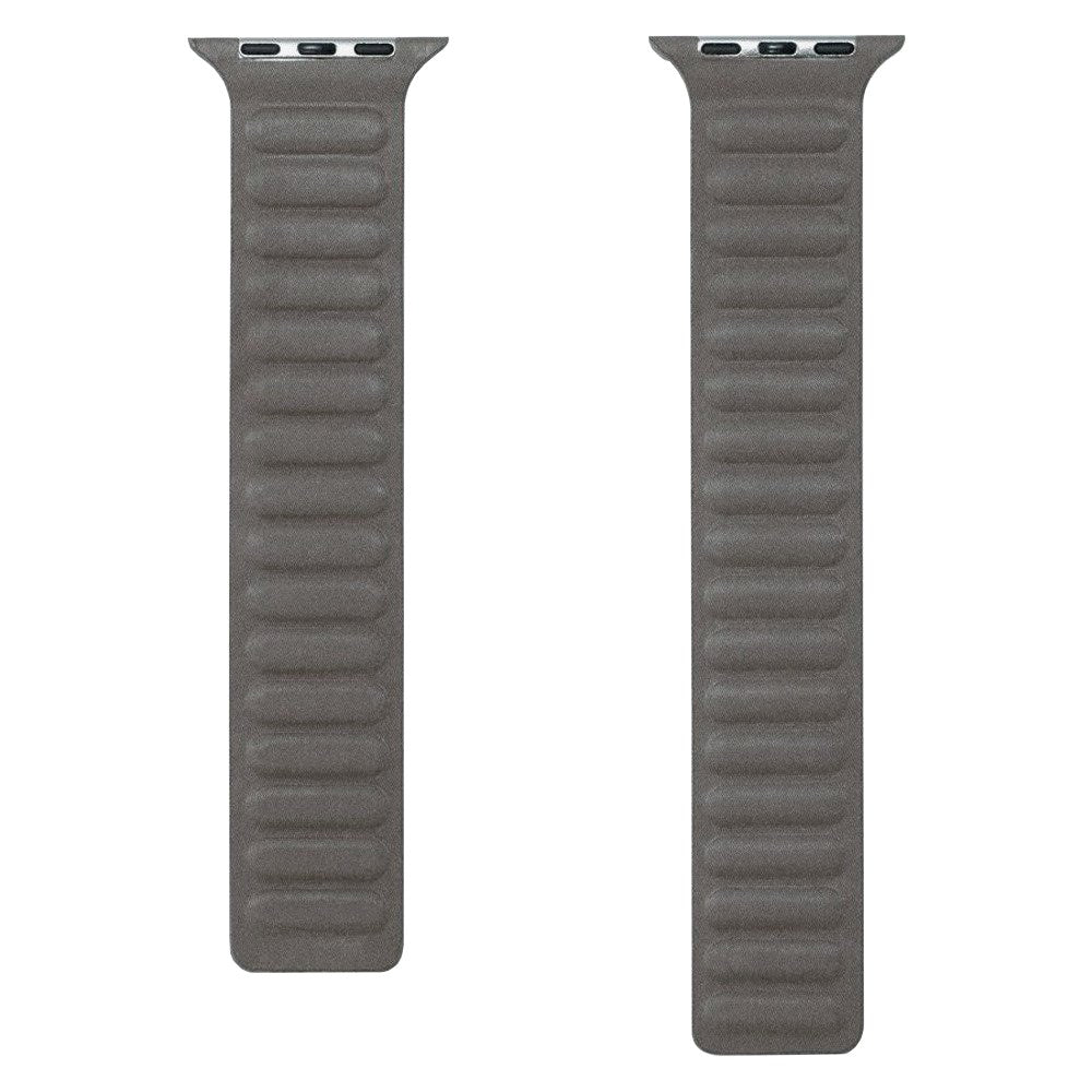 Apple Watch (38/40/SE/41/42mm) Magnetisk Lippa Finewoven Rem - Grå / Taupe