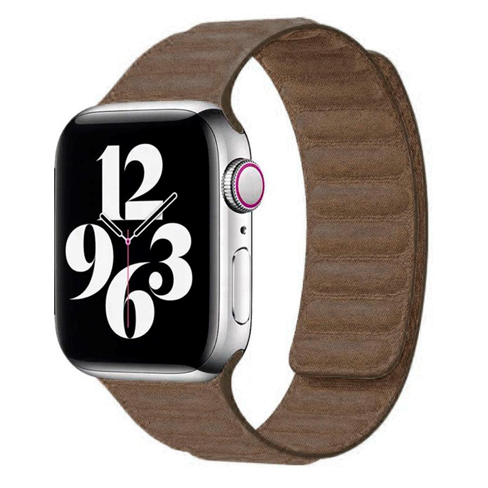 Apple Watch (38/40/SE/41/42mm) Magnetisk Lippa Finewoven Rem - Brun