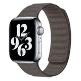Apple Watch (38/40/SE/41/42mm) Magnetisk Lippa Finewoven Rem - Grå / Taupe