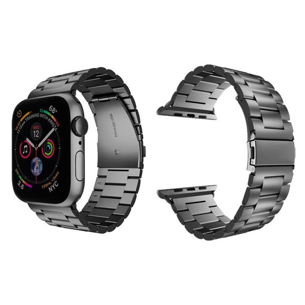 Lippa Apple Watch (38/40/SE/41/42mm) Rem i Rustfri Stål - Sort